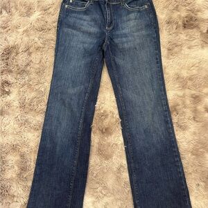 Vtg White House Black Market Dark Blue Flare Jeans